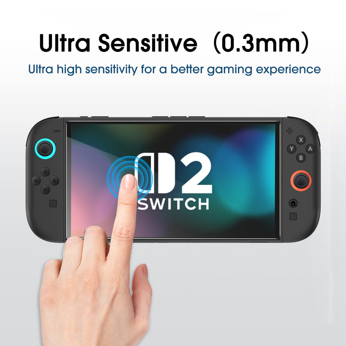 amFilm Auto-Alignment OneTouch for Nintendo Switch 2 Screen Protector 2025 | Tempered Glass Accessories, 30s Install, Bubble Free, Scratch & Drop Resistant, Touch Sensitive, 7.9'' Transparent [2 Pack]