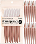 Kitsch Dermaplane Razor for Women Face – Terracotta, 12 pcs | Face Razors for Women & Men, Eyebrow Razor & Face Shaver – Exfoliating Facial Razor & Dermaplaner as Tool for Smoother Skin