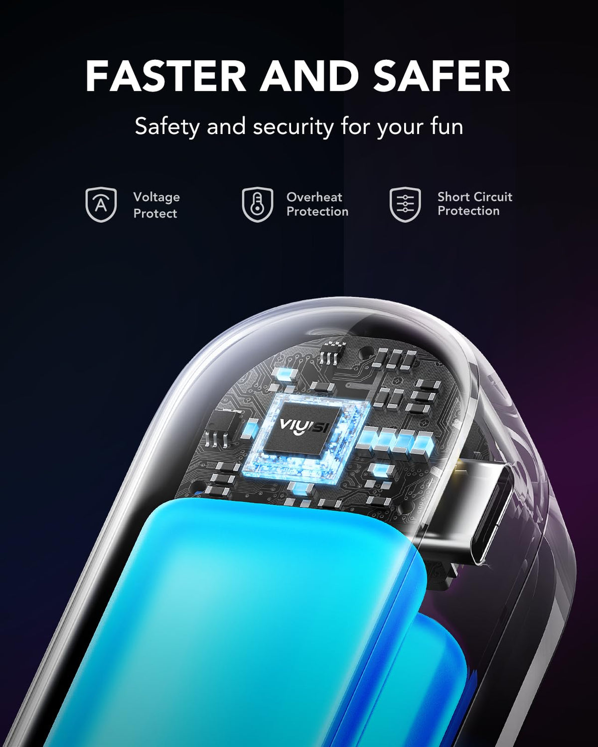 VIYISI Battery Pack for Meta Quest 3/2, 5000mAh VR Charger Accessories | Extended Playtime, Lightweight Power Bank Compatible with Oculus Original & Elite Head Straps, Ideal for Gaming and Travel