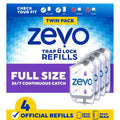 Zevo Flying Insect Trap Refill Cartridges for Fruit Flies & Gnats, 4 Count | Fits Zevo MAX & Zevo Flying Insect Trap, Catches House Flies, Gnats & Fruit Flies 24/7, No Added Fragrance or Dyes