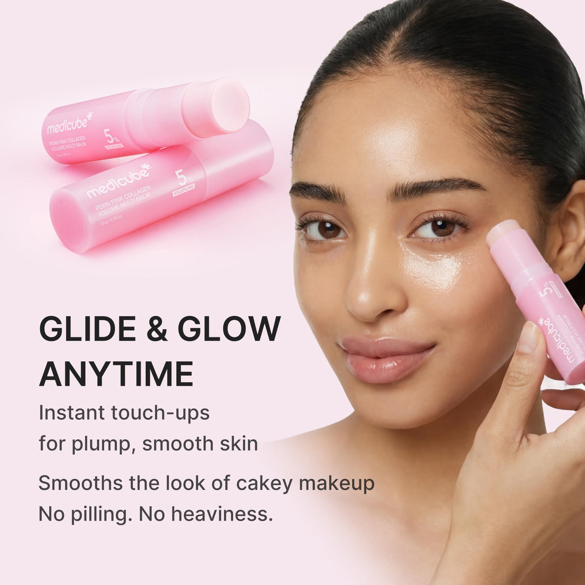 medicube PDRN Collagen Volume Multi Balm Stick, Firming Face & Body Balm | Volufiline, NAD Stick Balm for the Look of Fine Lines, Under-Eyes, Neck, Plumping & Radiance for Line Care, Korean Skincare
