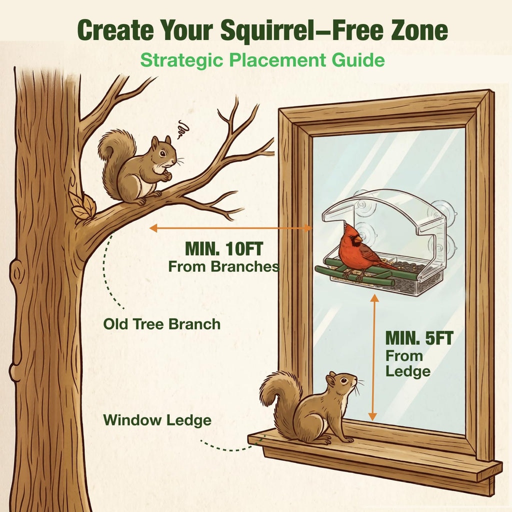 Kingsyard Window Bird Feeder with 4 Extra Strong Suction Cups | Crystal Clear Durable PC, Extra Wide Perch, Lift-Out Seed Tray, Easy to Clean & Refill, Bird Watching Gift, Garden Decor