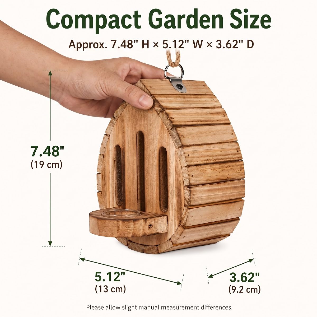 Wooden Butterfly House and Feeder for Outdoors, Natural Butterfly Habitat Nesting Box, Hanging Bug Hotel Garden Decoration for Butterflies, Bees, Moths