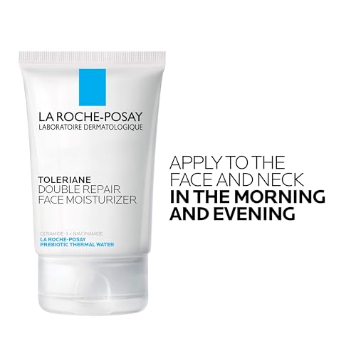 La Roche-Posay Toleriane Double Repair Face Moisturizer | Daily face cream with glycerin, niacinamide and ceramide for all skin types. Oil free and fragrance free.