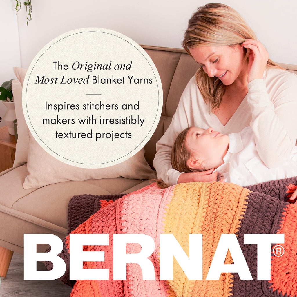 Bernat Baby Blanket Big Ball Vanilla | #6 Super Bulky Yarn, 100% Polyester, Soft Baby Blanket Yarn for Crochet, Knitting & Crafts, 220yds, 300g/10.5oz, 1 Pack