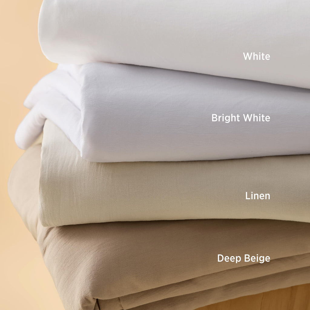 Bedsure Prewashed Duvet Cover Queen, Bedding Set with Zipper Closure, White | Ultra Soft, Relaxed Texture, Breathable Comfort, Hidden Zipper, 8 Corner Ties, Easy Care, OEKO-TEX Certified, Year-Round Use