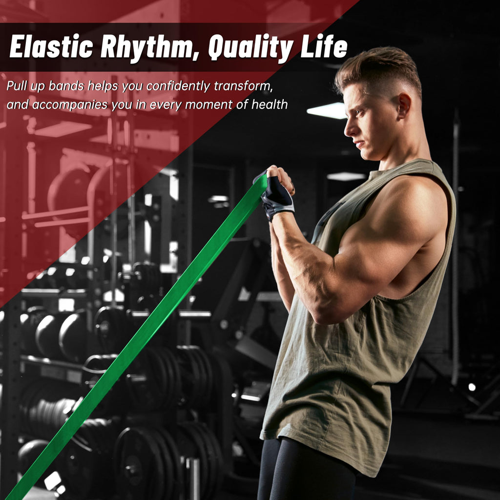 5-Level Resistance Bands for Working Out, Pull Up Assistance Bands | 5-125 LBS Resistance, Fitness, Full-Body Training, Physical Therapy & Stretch Workout, for Men, Women, Home, Outdoor, Gym Use