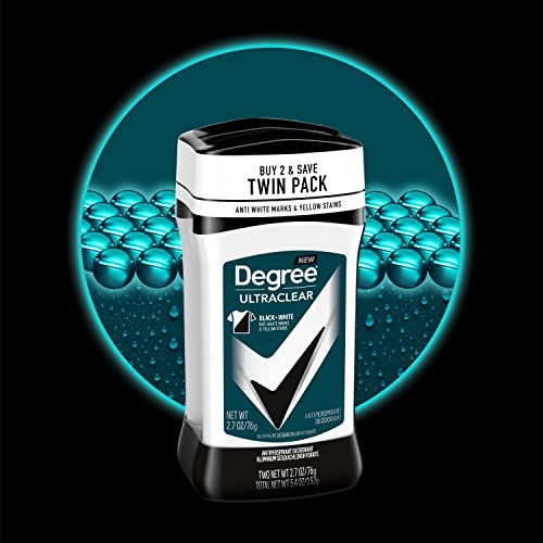 Degree Men UltraClear Antiperspirant Deodorant, 2 Count, 2.7 oz | For long days, provides 72-hour sweat and odor protection with MotionSense Technology.