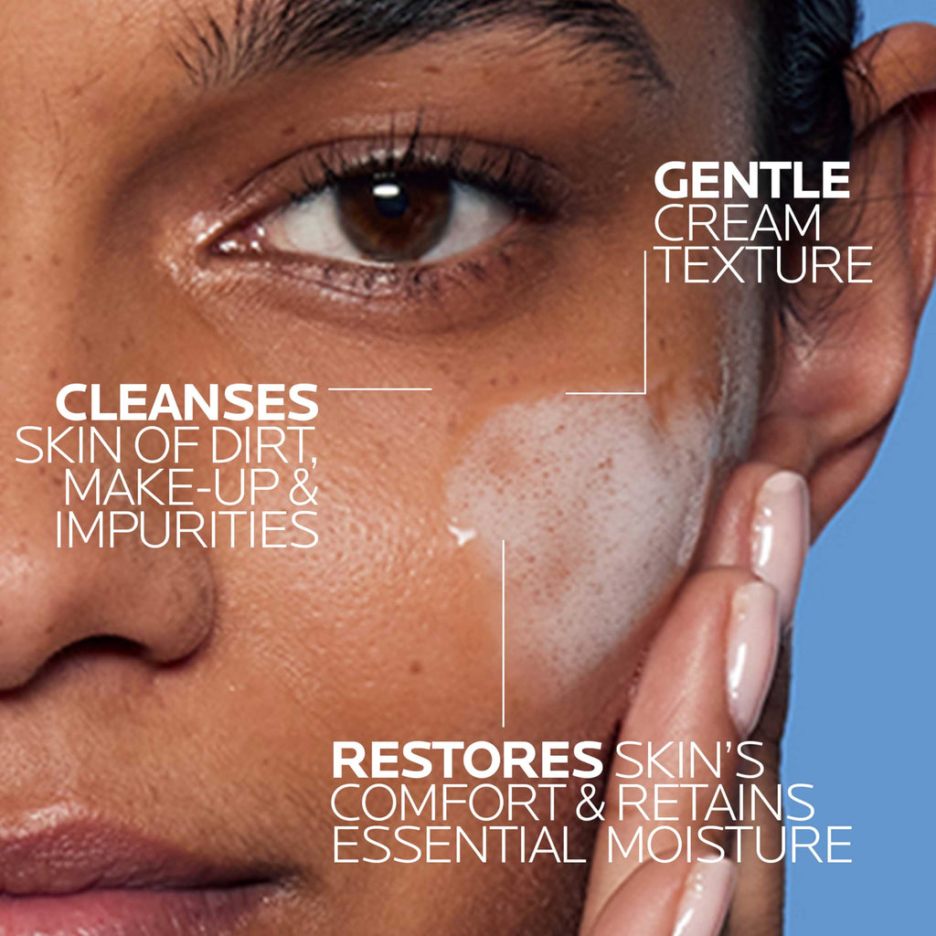 La Roche-Posay Toleriane Hydrating Gentle Facial Cleanser, with Niacinamide | Face cleanser with niacinamide & ceramides, safe for sensitive skin. Daily face wash for normal to dry skin, fragrance free.