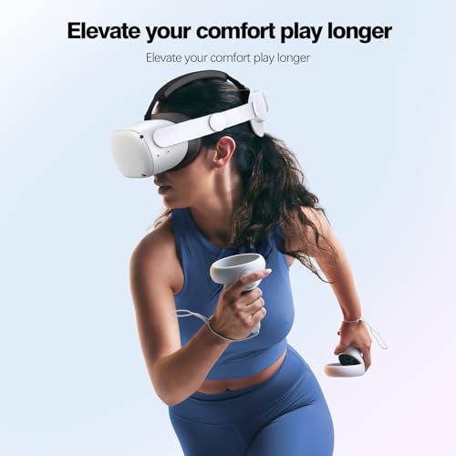VZNEK Head Strap Compatible with Oculus Quest 2,Meta Quest 2 Accessories Adjustable Elite Strap Replacement for Enhanced Comfort Support and Gaming Immersion in VR (Without Battery)