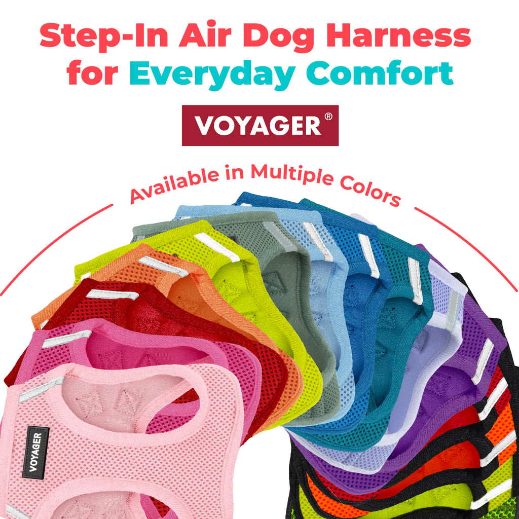 Voyager Step-in Air Dog Vest Harness - Moss Green, Small | 14.5-16" in Chest, Reflective Bands, All Weather Breathable Air Mesh, Cats Compatible, Lightweight, Fast Drying