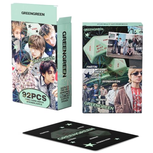 KPOPBTS Cortis 60 PCS Photocards and 32 PCS Stickers KPOP Album GREENGREEN Merch Cards Lomo Card Set, Gift for COER‌ Boys and Girls