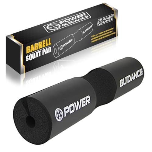 POWER GUIDANCE Barbell Squat Pad - Neck & Shoulder Protective Pad - Great for Squats, Lunges, Hip Thrusts, Weight Lifting & More - Fit Standard and Olympic Bars Perfectly