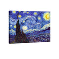 Wieco Art Starry Night Vincent Van Gogh Canvas Wall Art Prints | Gallery Wrapped, Ready to Hang, Paintings Reproduction, Abstract Landscape Pictures, Wall Art for Home Office Decorations