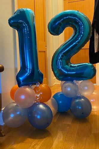 Navy Blue 1 Balloon - Number Balloon 40 Inch, 1st Birthday Decorations | Large foil number balloons for 1st birthday party, Navy Blue blow up birthday balloon numbers for women and men