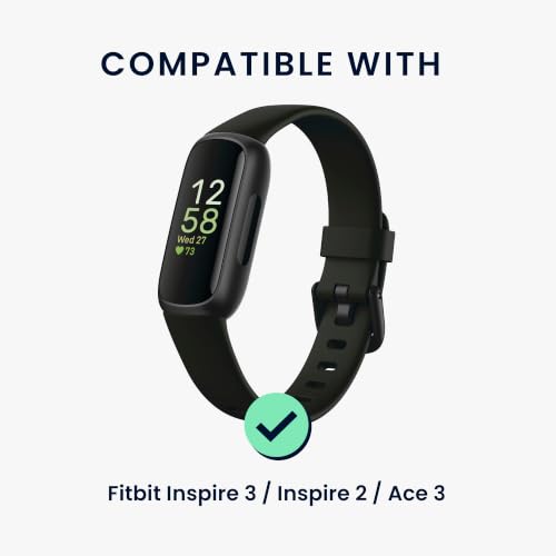 kwmobile 2X Clip Holders for Fitbit Inspire 3 / Inspire 2 / Ace 3 Clip On - Fitness Tracker Case Holder Replacement Set - TPU Silicone Tracker Holder for Sport