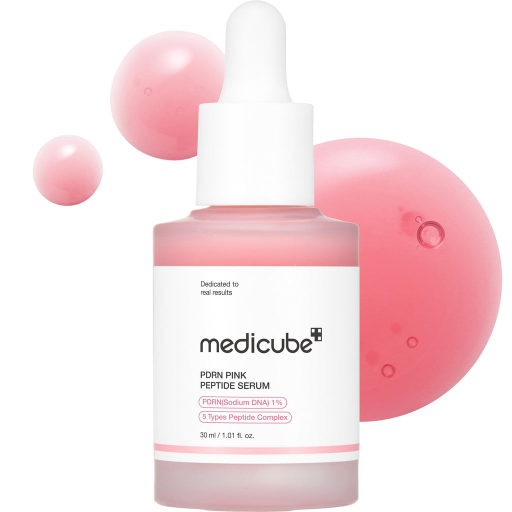 medicube PDRN Pink Peptide Serum with Salmon DNA, Firmer, Even-Looking Skin | Pink Glow Serum with Peptides & Niacinamide for Hydration, Firm-Looking Skin & Uneven Tone Care, Korean Skincare, 1.01 fl.oz.