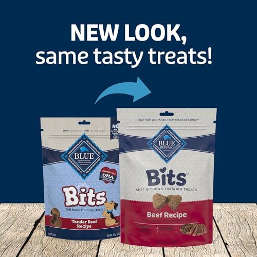 Blue Buffalo Bits Beef Training Treats, 19 oz | Real Beef First, DHA for Cognitive Development, No Chicken By-Product Meals, Free from Red Dye 40