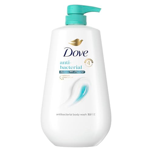 Dove Body Wash Antibacterial For All Skin Types 30.6 oz Pump, Sulfate Free | Dove Antibacterial Body Wash eliminates 99% of bacteria while nourishing skin with a sulfate-free formula