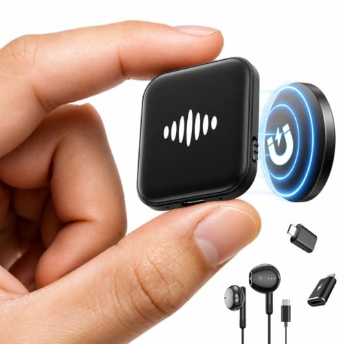 132GB (9800Hour) Digital Voice Activated Recorder, Double-Sided Magnetic Audio Recorder with Playback, USB-C Voice Recorder with AI Noise Reduction, MP3 Listening Devices, 70H Continuous for Lectures