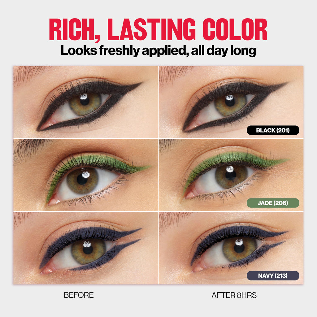 Revlon ColorStay Pencil Waterproof Eyeliner, 202 Black Brown, 0.01 oz | Waterproof pencil eyeliner with built-in sharpener. Smudge-proof, long-lasting, intense matte color.