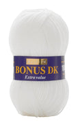 Sirdar Hayfield Bonus DK Double Knitting, White (961), 100g