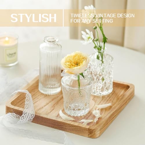 Anquephd Glass Bud Vase Set of 32PCS Wedding Centerpieces for Tables,Mini Clear Bud Vases for Flowers,Small Flower Vases Suitable for Birthday Party,Anniversary,Wedding,Baby Shower (Clear, 32PCS)