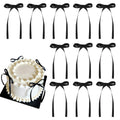 30 Pack Bow Cake Toppers Black Ribbon Bows for Cake Halloween Party Decor | Black Ribbon Bow Halloween Party Decorations Birthday Decorations for Baby Shower, Wedding, Engagement, Bachelorette Party