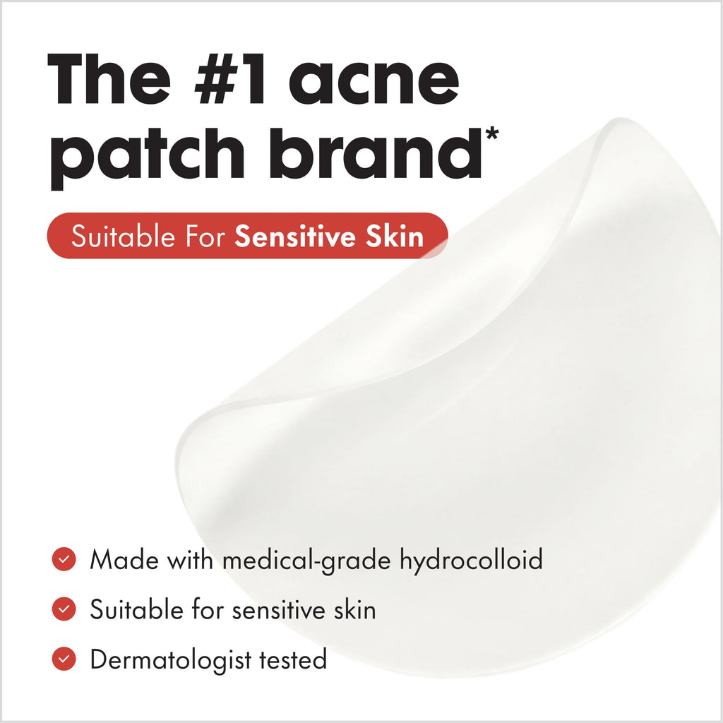 Mighty Patch Hero Cosmetics Original Nighttime Acne Pimple Patches, 36 Ct | #1 Hydrocolloid Acne Patches, Shrinking Zits & Whiteheads in 1 Use, Spot Treatment, Pimple Stickers for Face