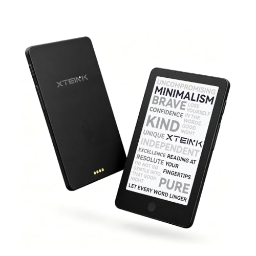 XTEINK X4 Pro 4.3" ebook Reader with Front Light & Touchscreen, Space Black | 4.3" E-Book reader with adjustable front light, touch/gesture control, physical buttons, 1100mAh battery & magnetic charging