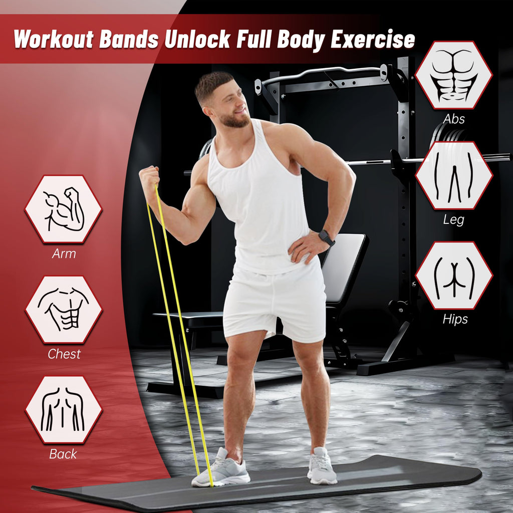 5-Level Resistance Bands for Working Out, Pull Up Assistance Bands | 5-125 LBS Resistance, Fitness, Full-Body Training, Physical Therapy & Stretch Workout, for Men, Women, Home, Outdoor, Gym Use