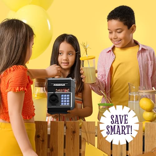 Piggy Bank for Kids - Electronic Money Saving Box w/Code- ATM Safe - Toy Coin Bank - Gifts for Boys Toys for Age 3, 4, 5, 6, 7, 8, 9 - Birthday Gifts for 8, 9, 10, 11, 12