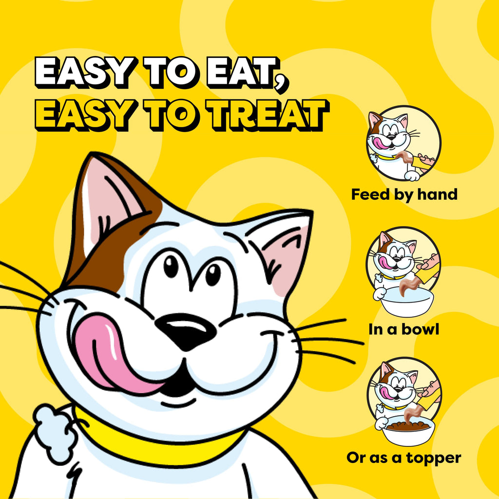 Temptations Creamy Puree Cat Treats, Chicken, Salmon & Tuna, 24 Count | Chicken, Salmon, Tuna flavors, under 15 cal/tube, no added sugar/fillers, squeezable treat or meal topper, great for seniors
