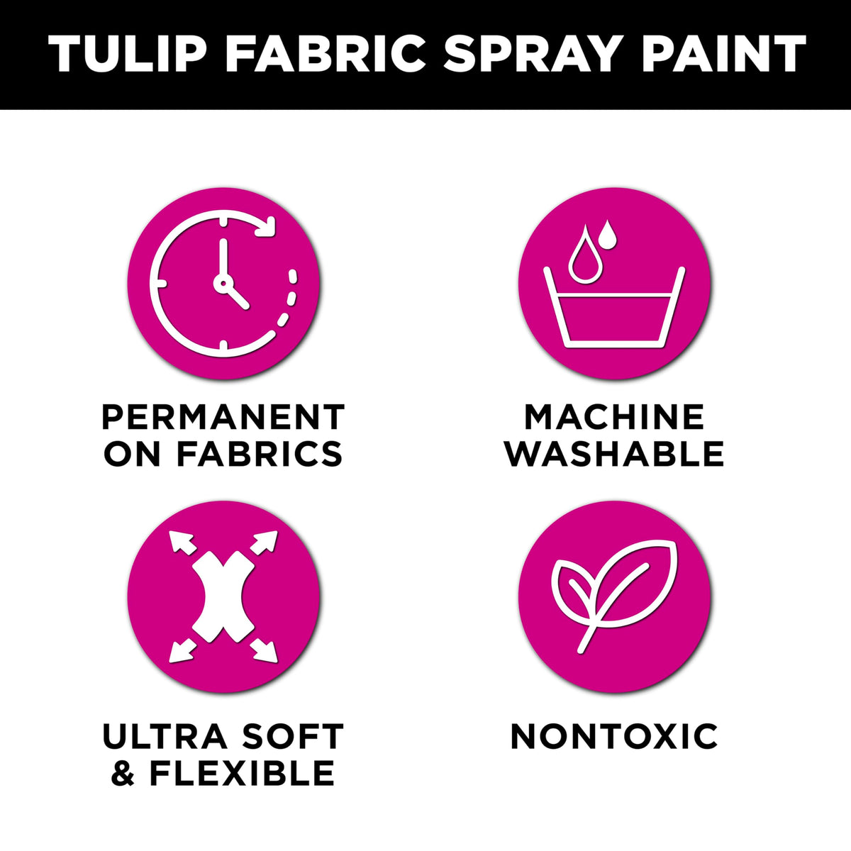 Tulip Fabric Paint, Permanent Spray on Paint, 4 fl oz Sparkling Star Silver Glitter
