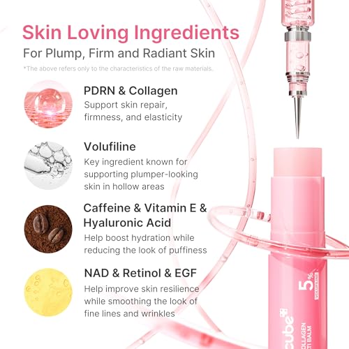medicube PDRN Collagen Volume Multi Balm Stick, Firming Face & Body Balm | Volufiline, NAD Stick Balm for the Look of Fine Lines, Under-Eyes, Neck, Plumping & Radiance for Line Care, Korean Skincare
