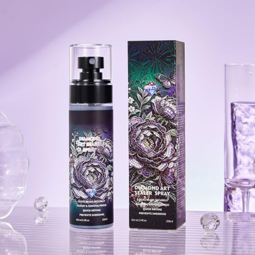 Diamond Art Sealer Spray, Painting Sealer Spray, Quick Drying Spray evenly | For Diamond Art, Secure Diamond Fixing and High Gloss Finish 100ml