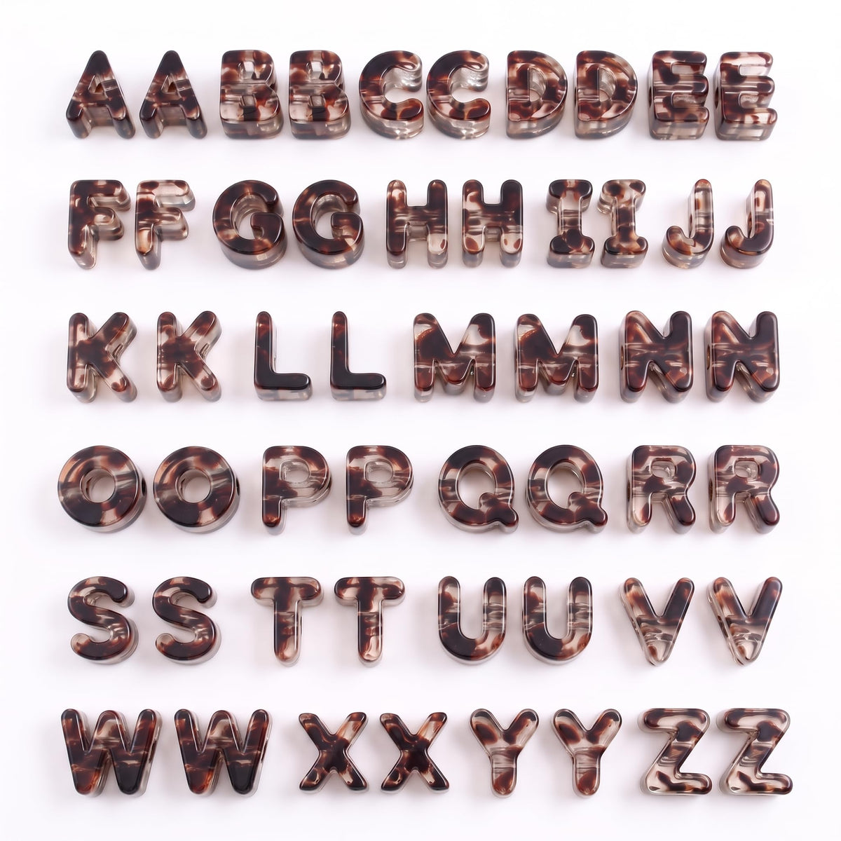 52 PCS Chunky Letter Beads A-Z Large Alphabet Beads | 3D Bubble Acrylic,Easy to Thread Large Hole, for Paracord/bag charms/handmade/Bracelet Keychain/DIY Crafts
