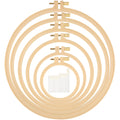 6 Pcs Embroidery Hoop, Round Plastic Cross Stitch Hoop with 16 Needles (3.6In to 10.7 in), Small Embroidery Hoop, Cross Stitch Hoops and Frames, Suitable for Embroidery, Craft Sewing