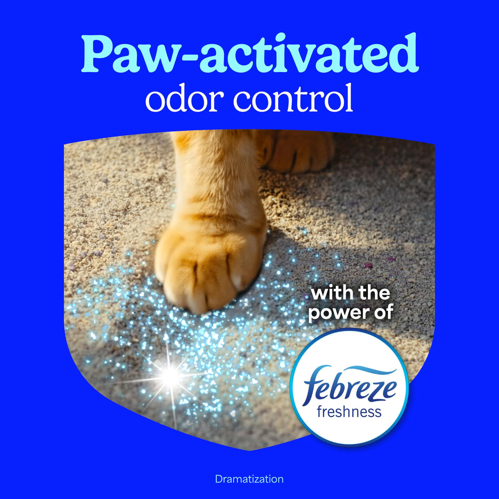 Fresh Step Odor Shield Multi Cat Clumping Cat Litter, 14 lb. | Febreze Freshness, Odor Shield with Ammonia Block Technology, Low Dust, Compatible with Most Automatic Litter Boxes