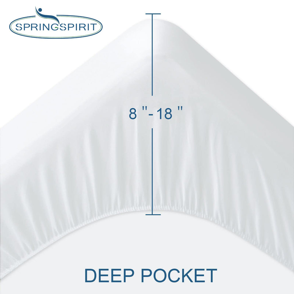 Queen Size Mattress Protector Waterproof,Absorbent Fitted Sheet | up to 18" Deep Pocket,Mattress Cover Queen Size Bed Sheets,Terry Machine Wash Protection Mattress Protector