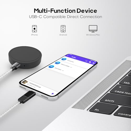 128G (1600 Hour) Magnetic Voice Activated Recorder - Nanezan Recording Device MP3 Records with 70 Hours Battery Time, USB-C Audio Recorder for Work, Lectures, Meetings, Interviews