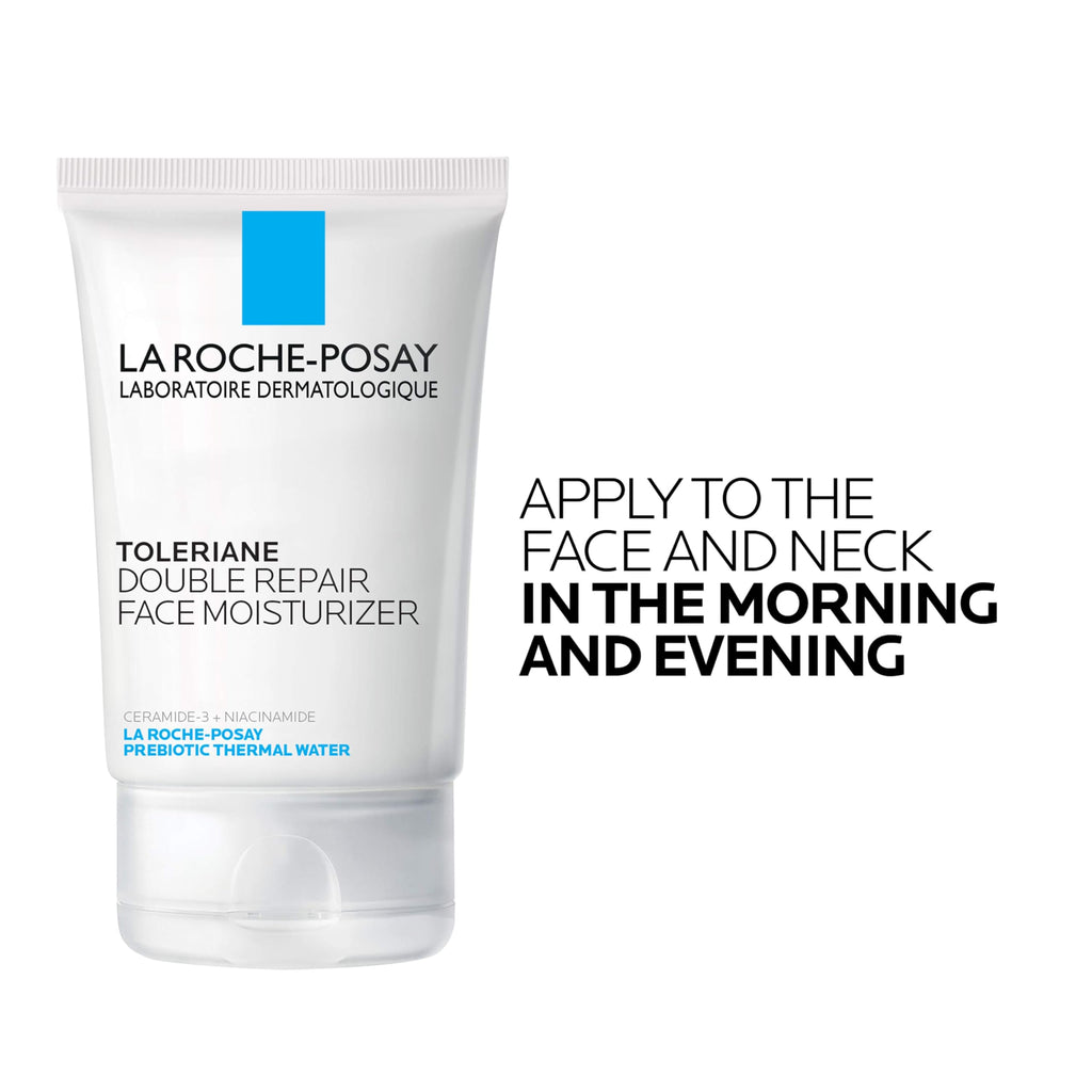 La Roche-Posay Toleriane Double Repair Face Moisturizer | Daily face cream with glycerin, niacinamide and ceramide for all skin types. Oil free and fragrance free.