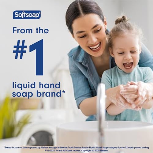 Softsoap Antibacterial Hand Soap Refill, White Tea & Berry Scent, 50 fl oz | Liquid, Paraben-Free, Phthalate-Free, Washes Away Germs, for Bathroom & Kitchen, Daily Handwashing, Gentle on Hands