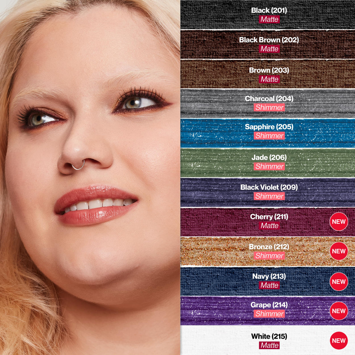 Revlon ColorStay Pencil Waterproof Eyeliner, 202 Black Brown, 0.01 oz | Waterproof pencil eyeliner with built-in sharpener. Smudge-proof, long-lasting, intense matte color.