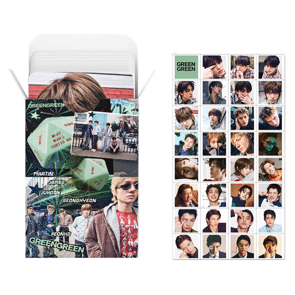 KPOPBTS Cortis 60 PCS Photocards and 32 PCS Stickers KPOP Album GREENGREEN Merch Cards Lomo Card Set, Gift for COER‌ Boys and Girls