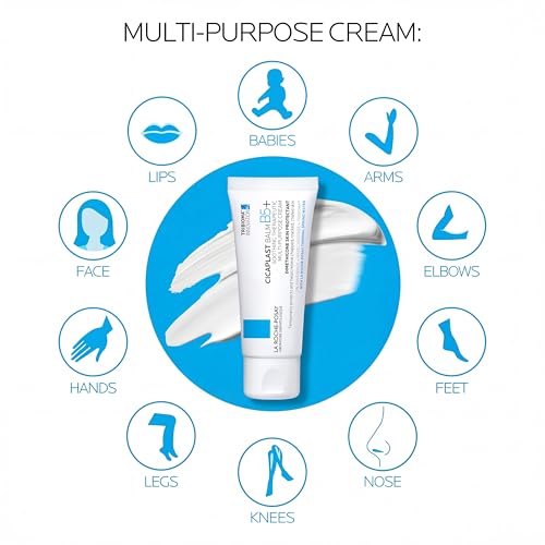 La Roche-Posay Cicaplast Balm B5, Barrier Repair Cream for Dry Skin | Skin healing cream with centella asiatica, shea butter & panthenol. Multi-purpose face, body & hand balm. Baby safe.