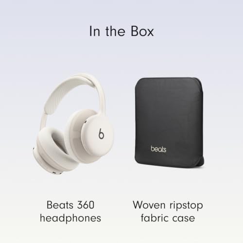 Beats 360 — Over-Ear Headphones with Interchangeable Cushions, Sweat & Water Resistance and Noise Cancellation — Cloud with Cloud Performance Knit Cushions