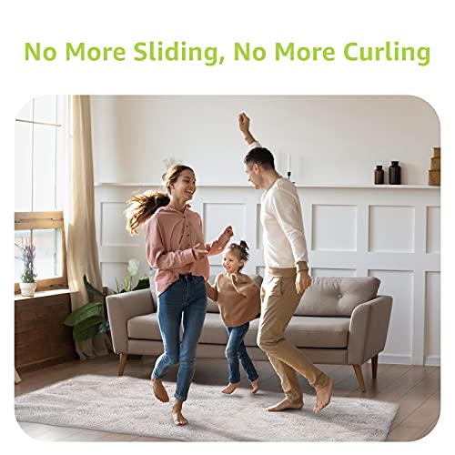 Rabenda Rug Tape Gripper for Hardwood Floors No Damage, 12 Pcs Carpet Tape | Double Sided Rug Stickers for Wood Floor, Non Slip Rug Pads for Area Rugs, Reusable, Keeps Corners Flat, Washable, Black