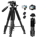 VICTIV 74” Camera Tripod, Tripod for Camera and Phone with Phone Holder | Aluminum Professional Tripod Stand for Canon Nikon with Carry Bag, Compatible with DSLR, iPhone, Spotting Scopes, Gopro