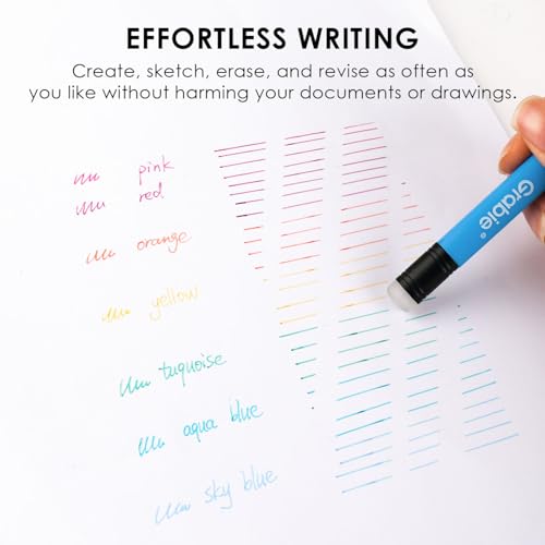 Grabie Erasable Gel Pens, 9 Medium Point 0.7 mm Pens, Classic | Heat-Sensitive Erasable Ink, Clean Erasing, Smooth Writing, Vibrant Assorted Colors, Twist-up Design, Drawing, Journaling